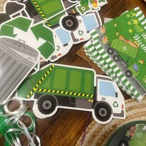Green Garbage Truck Party Decorations